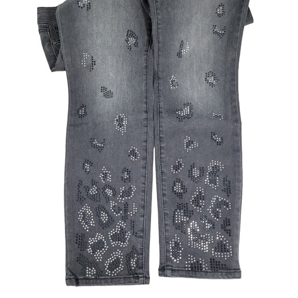 Sofia Vergara Women's Jeans Size 10 Skinny Ankle Stretch Black Rhinestones (32) - Picture 9 of 11